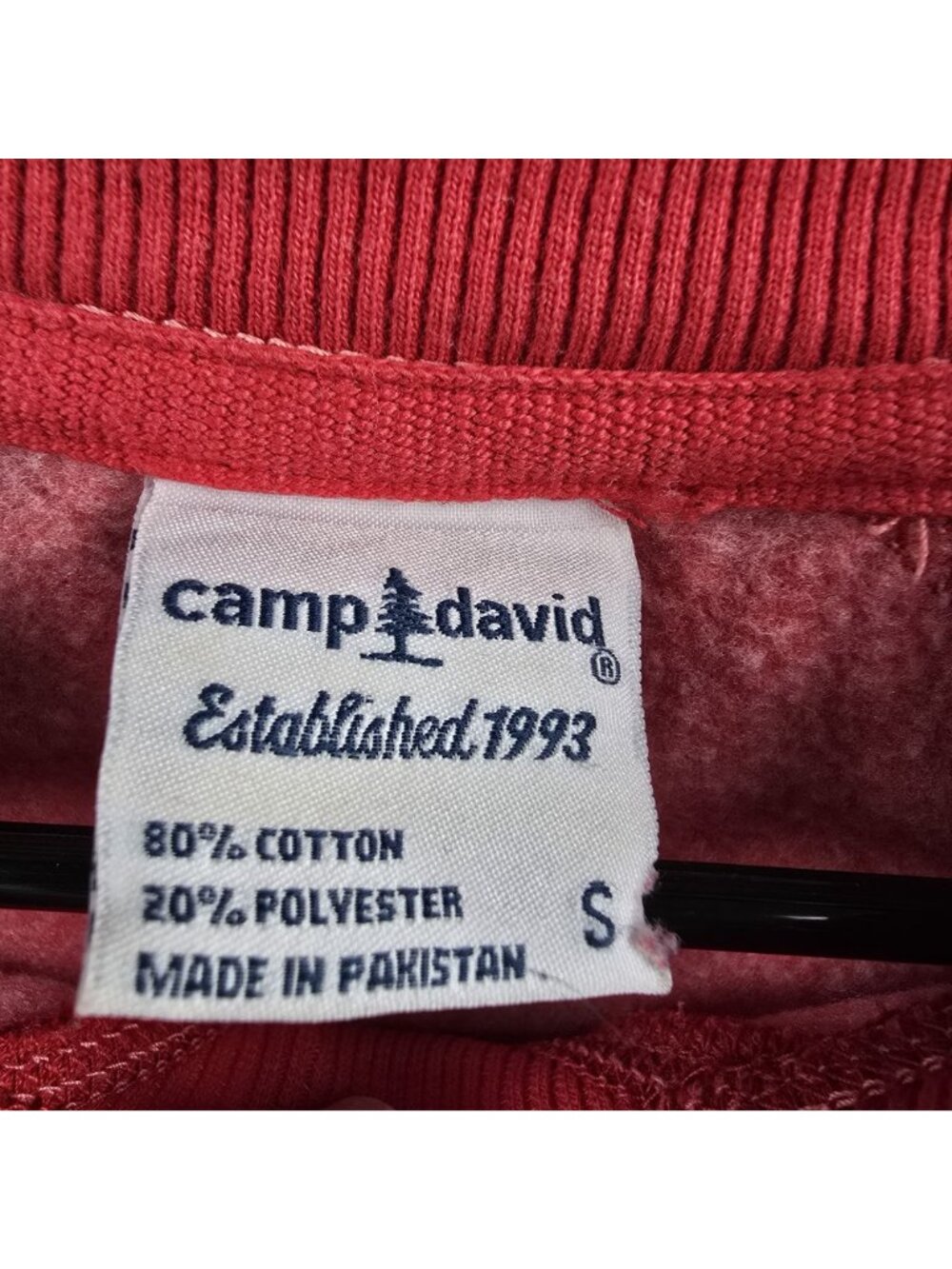 Camp David Small Red Edinburgh University Pullover Sweatshirt Cotton-Blend - Picture 5 of 8